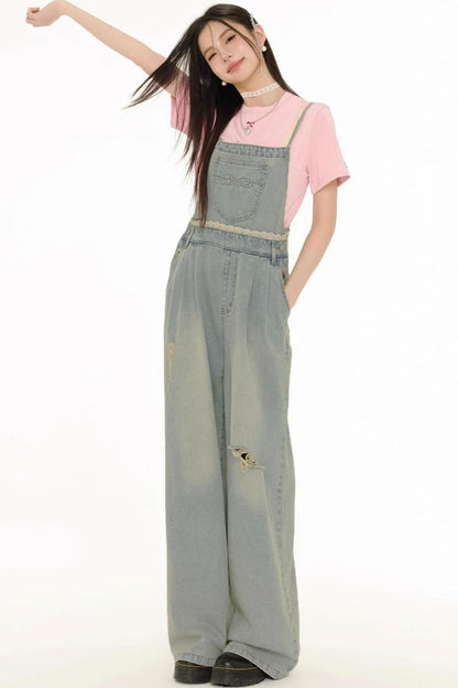 Denim Bib Overalls Pants