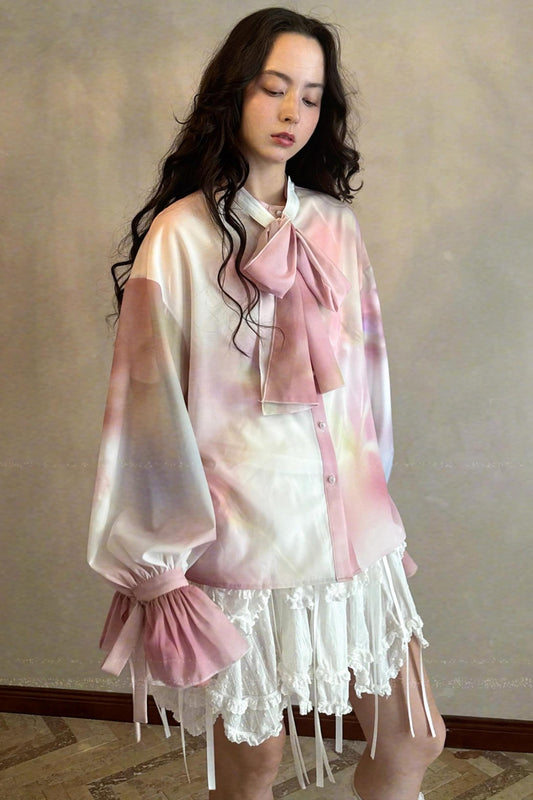 Fairy Tale Jacquard Puff Shirt