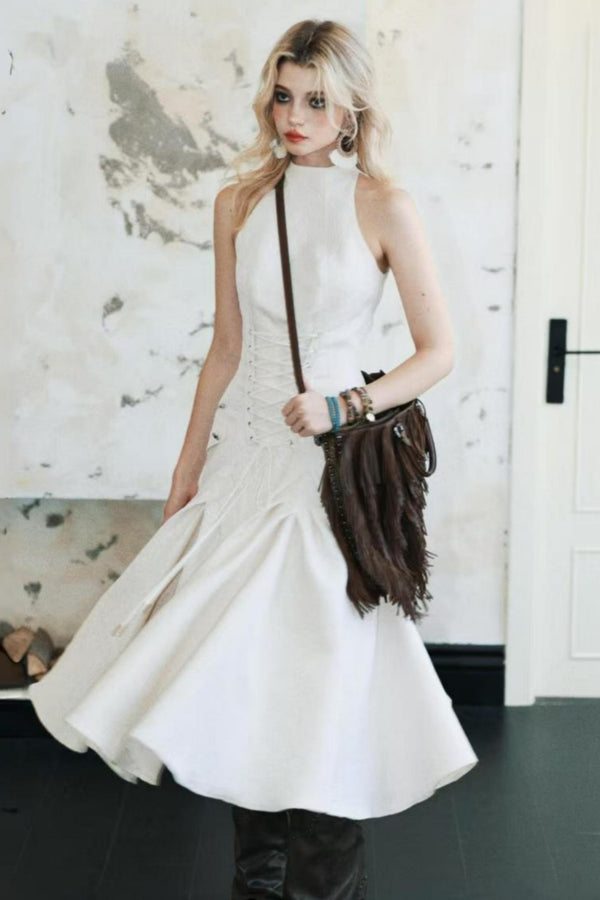 Stand-Up Collar Dress