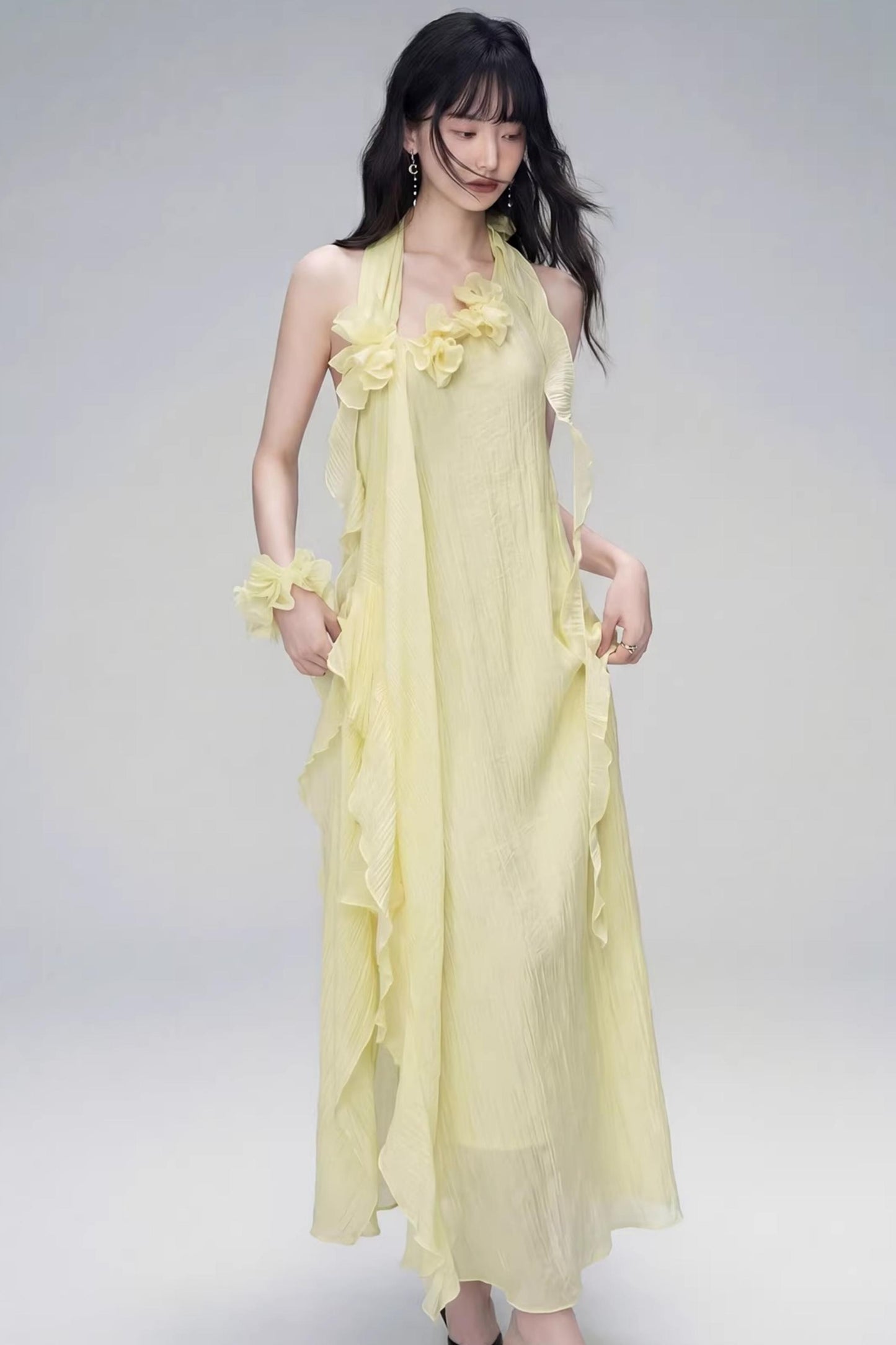 Halter Neck Design Long Dress