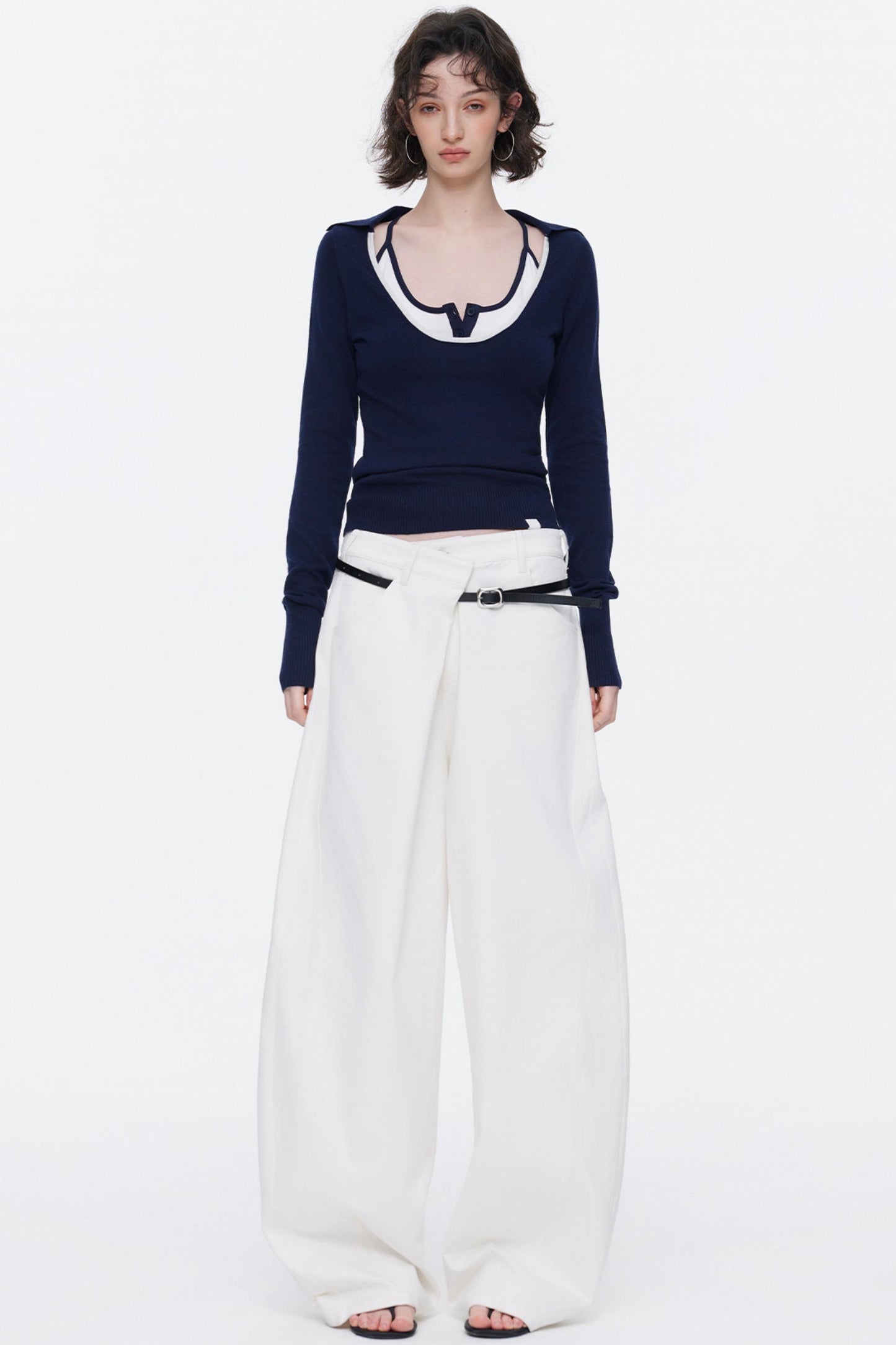 Asymmetrische Taillenjeans