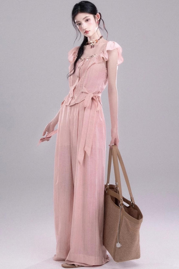 Breezy Cherry Blossom Ruffle Set-Up