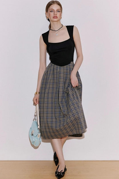 Classic Check Shearling Style Dress