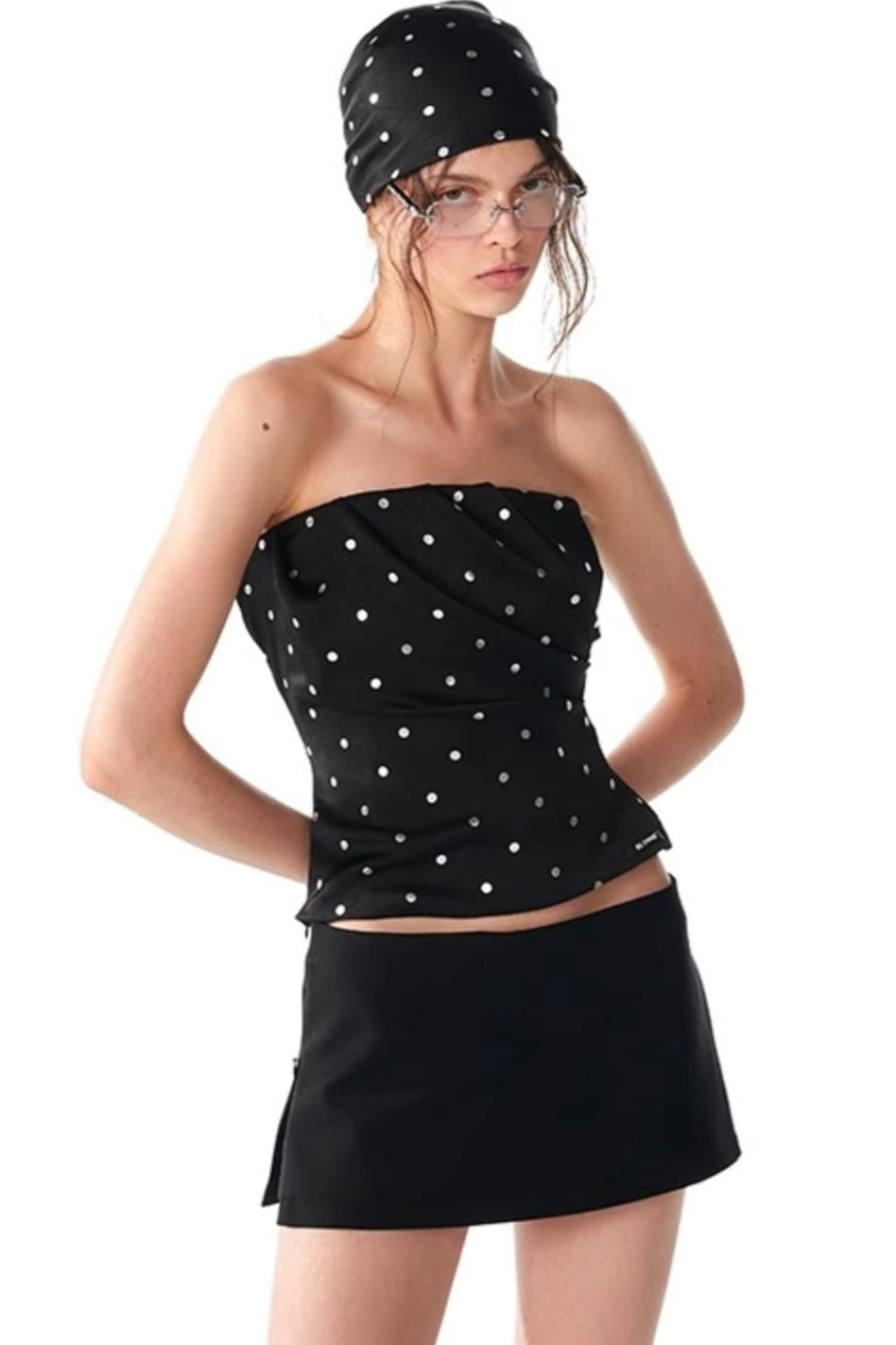 Silver Pleated Summer Top