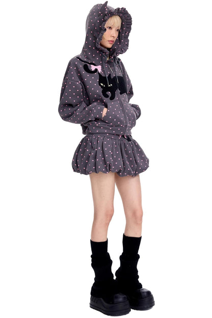 Cattail Embroidered Pumpkin Skirt