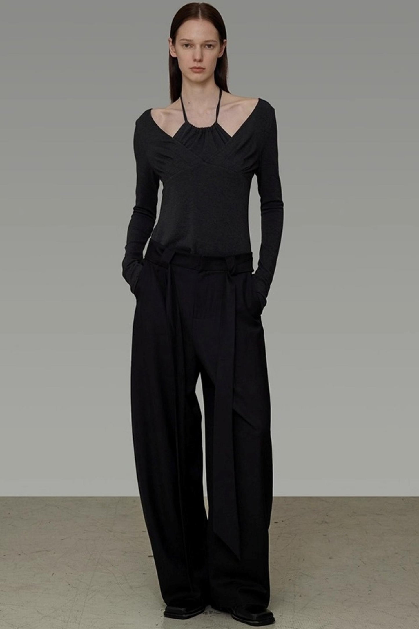 Irregular Neckline Knitwear