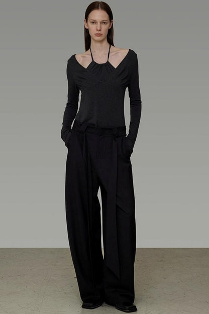 Irregular Neckline Knitwear