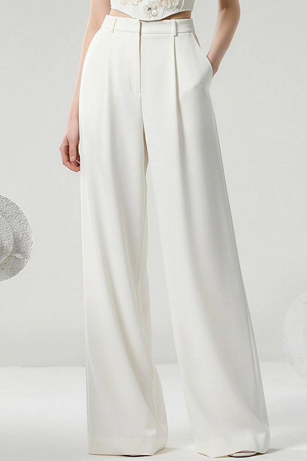 Floral V-Neck Top and Pants Set-Up