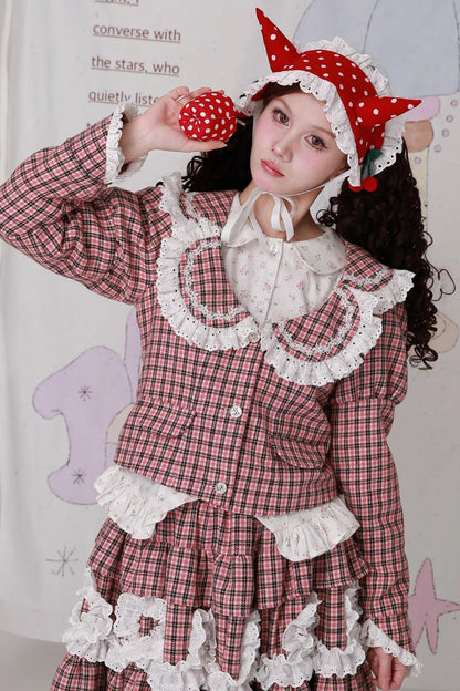 Christmas Pink Plaid Top