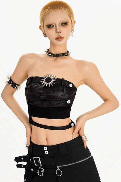 Summer Punk Retro Tube Top