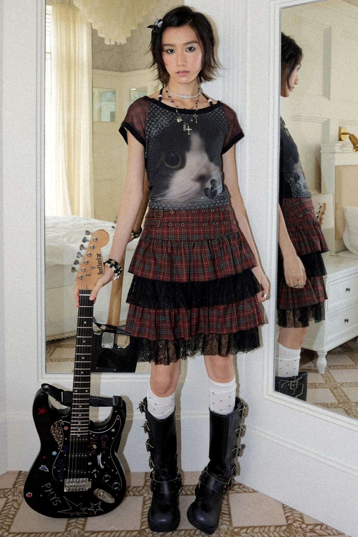 Retro Short Cake Skirt