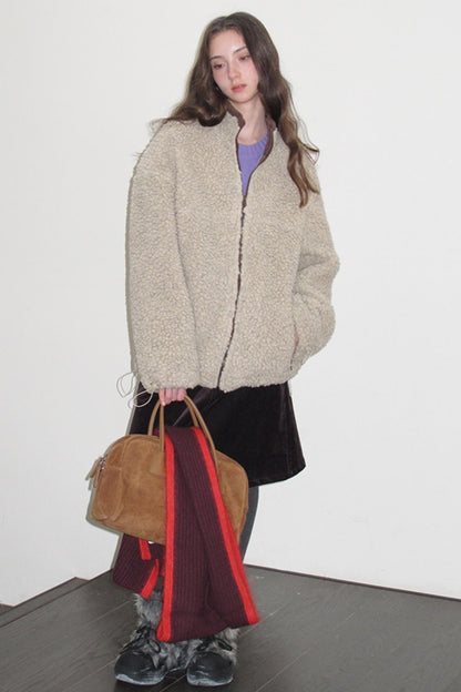 Snow Kiss Latte Plush Coat