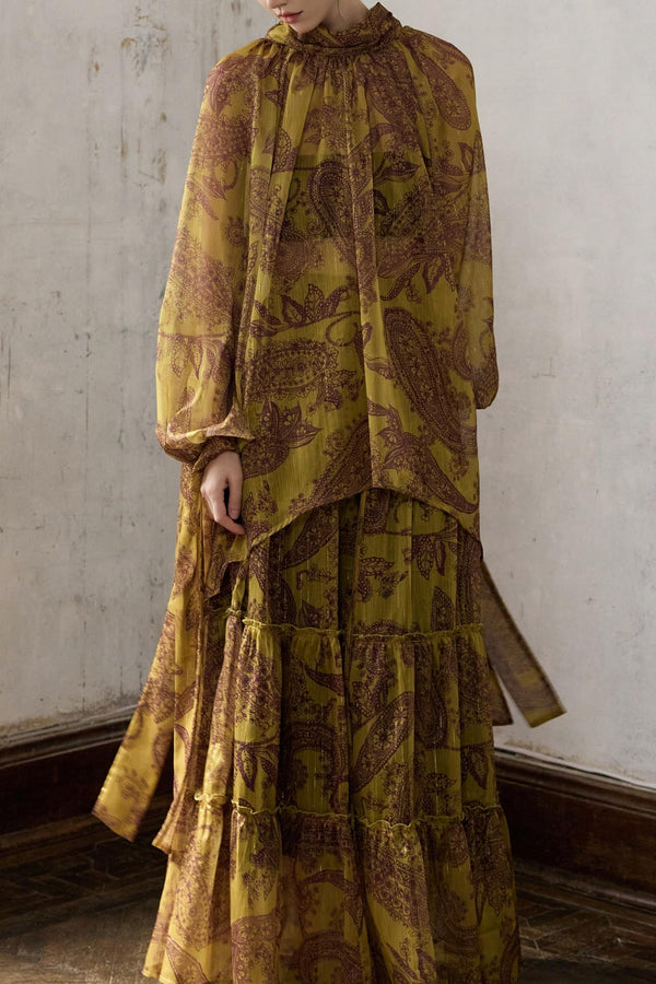 Totem Print Halterneck Skirt Set-Up