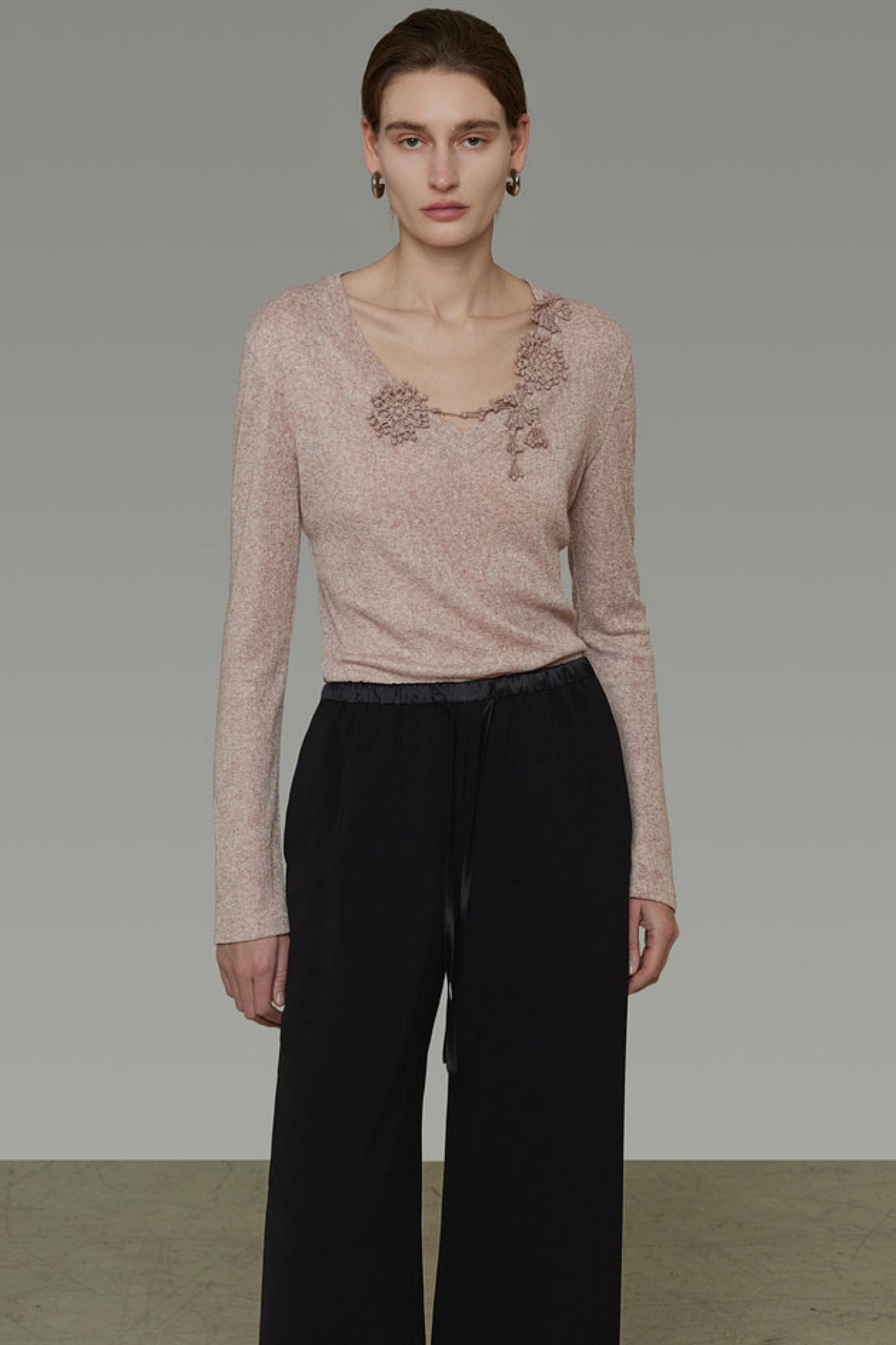 3D Crochet Patchwork Knitwear Top
