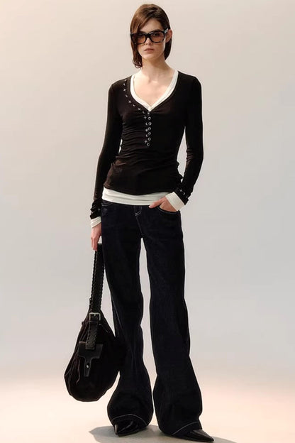 Star Rays Knit Top