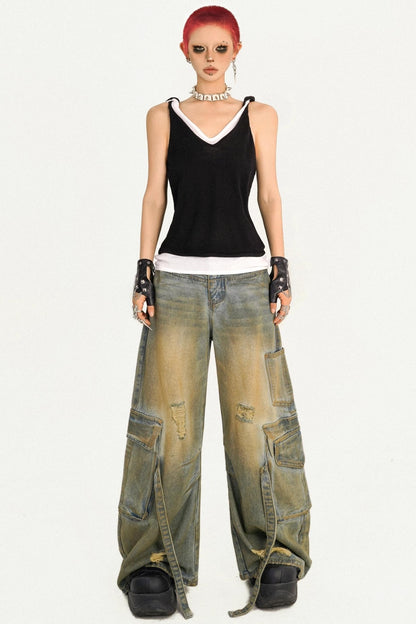 Wandering Retro Cargo Jeans