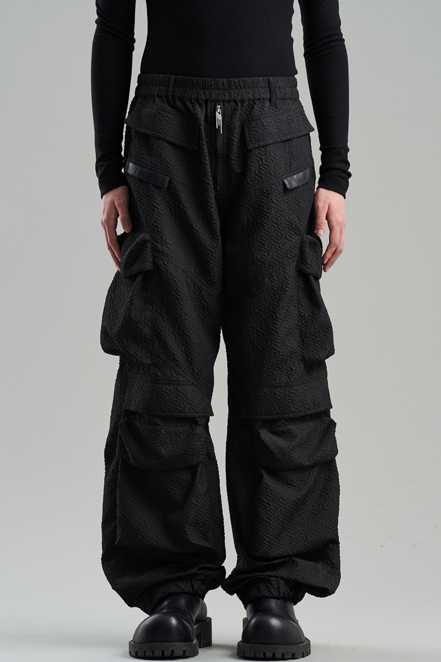 Textured Pocket Work Pants