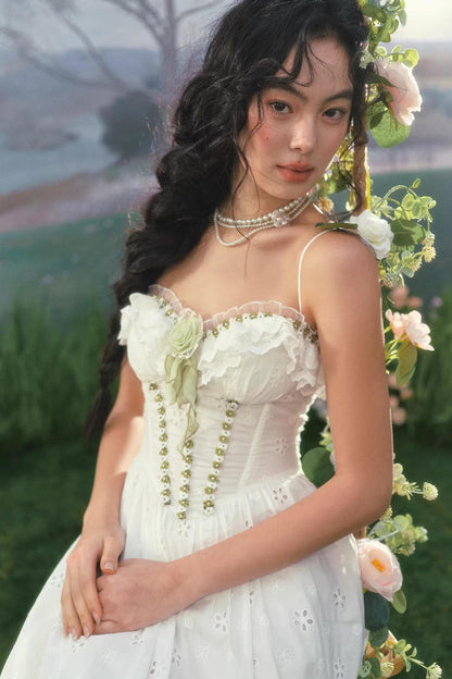 French Pastoral Floral Dress Set-Up