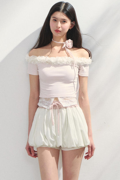 Lace Asymmetrical Top