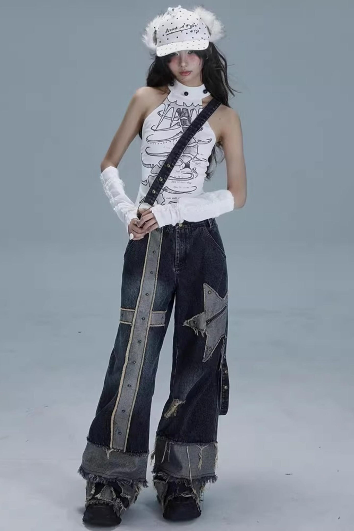 White Halterneck Top