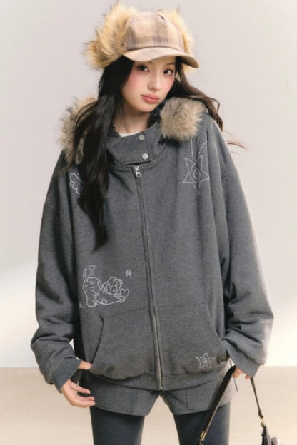Glowing Sparkle Hooded Jacket