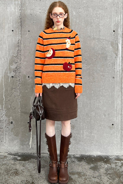 Vintage Striped Loose Winter Sweater