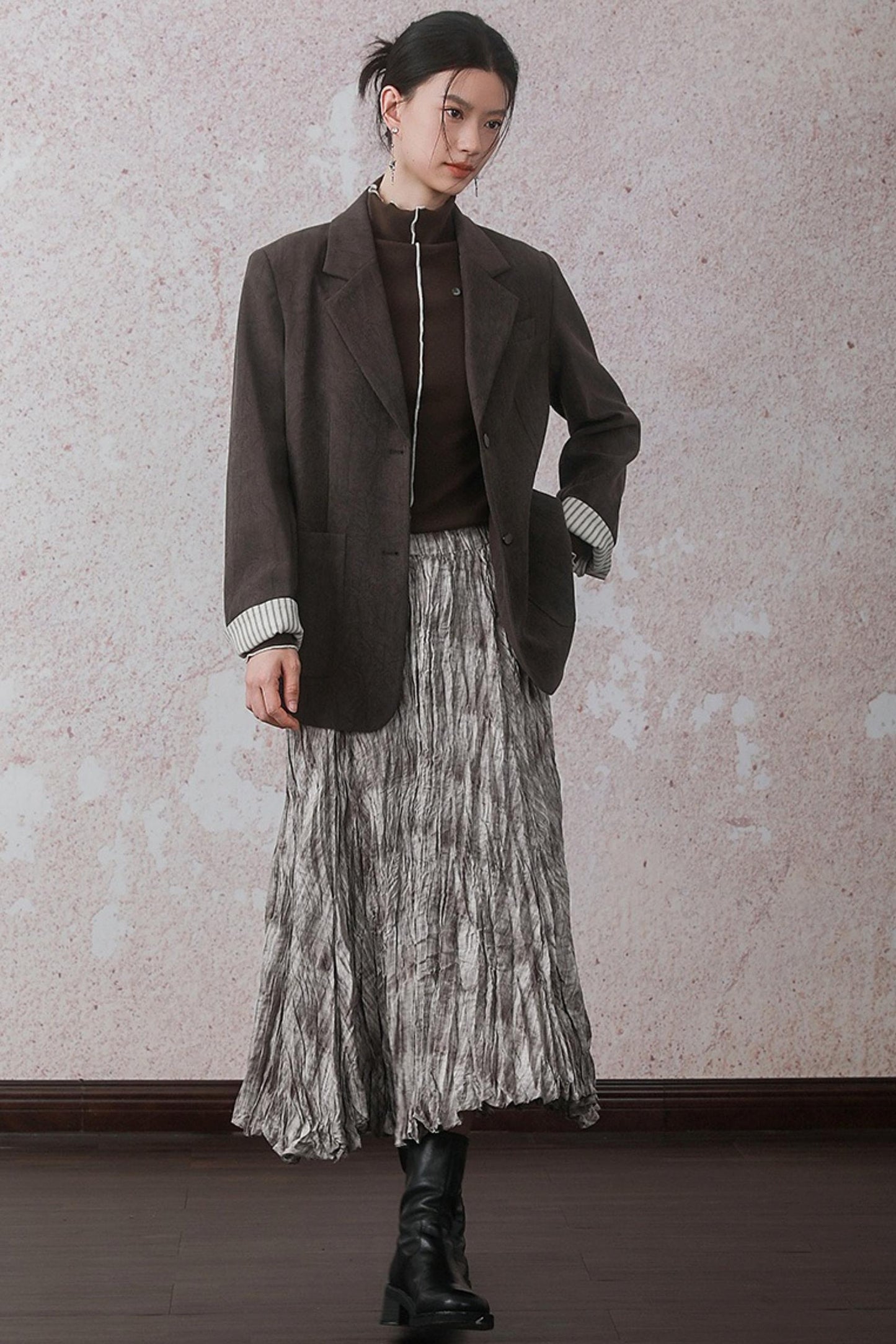 Autumn Velvet A-Line Skirt