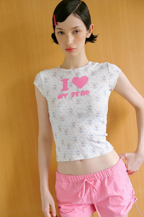 Bear Dot Print T-Shirt