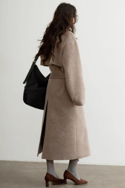Retro Oatmeal Woolen Coat