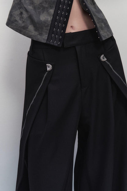Black Wide-leg Pants
