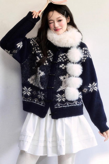 Milk Velvet Pom-Pom Scarf