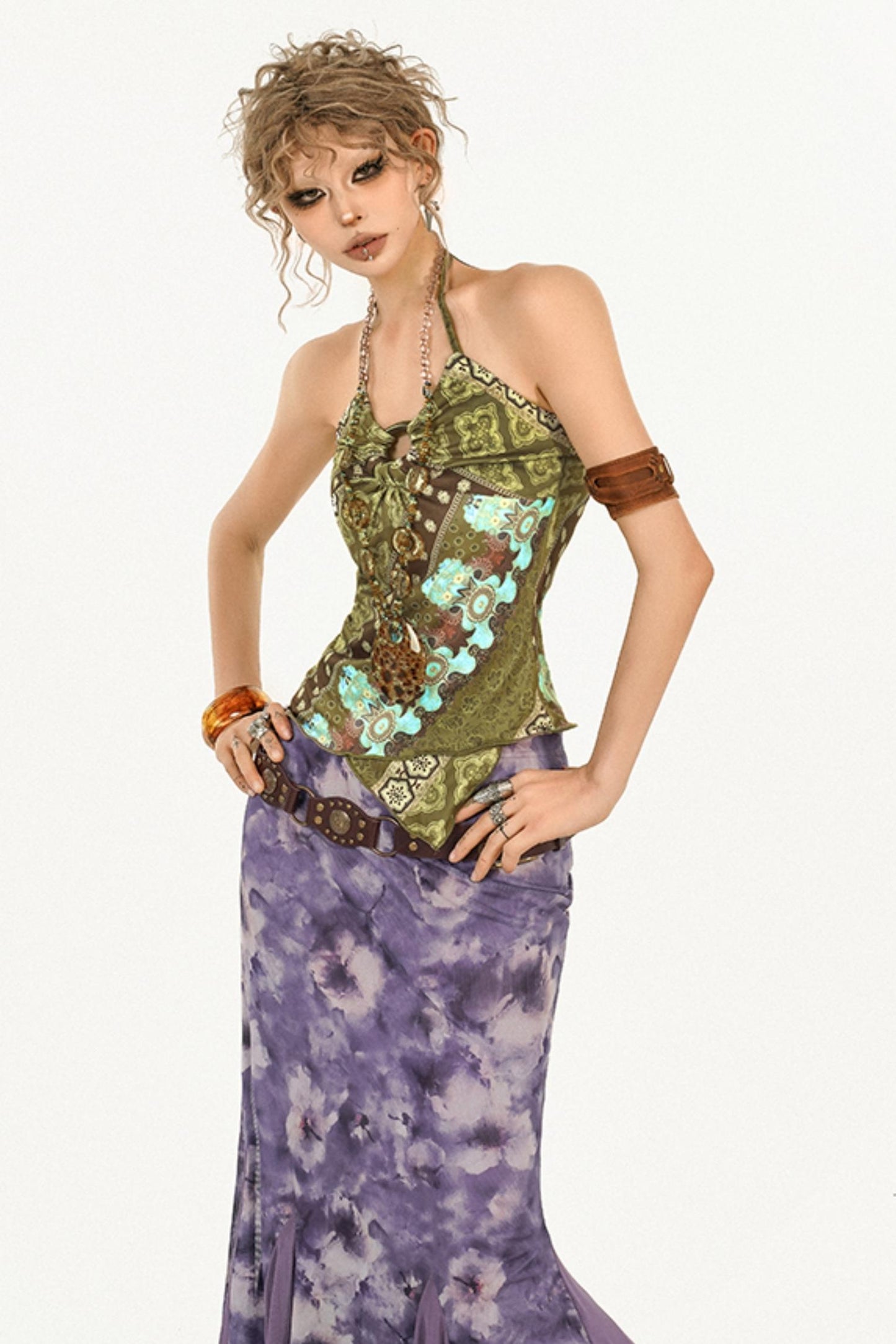 Ethnic Floral Tank Top