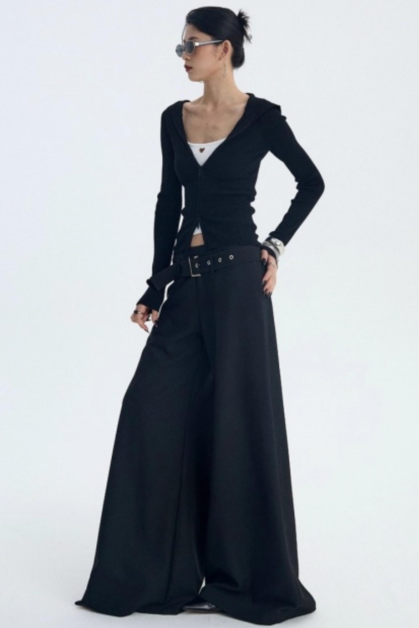 Wool Blend Hooded Cardigan