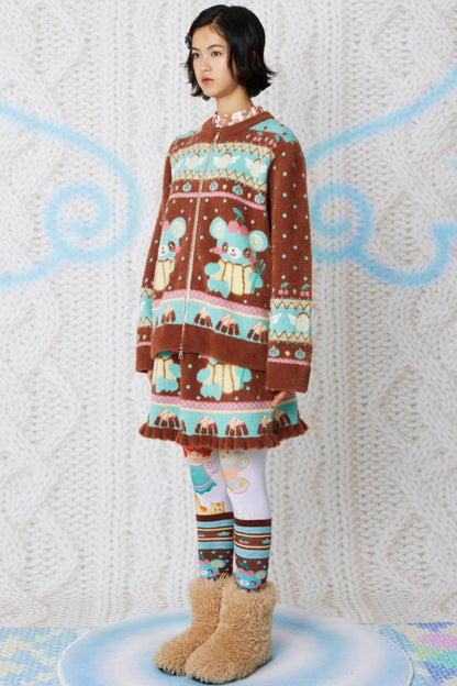 Chocolate Bear Knitted Sweater Set-Up