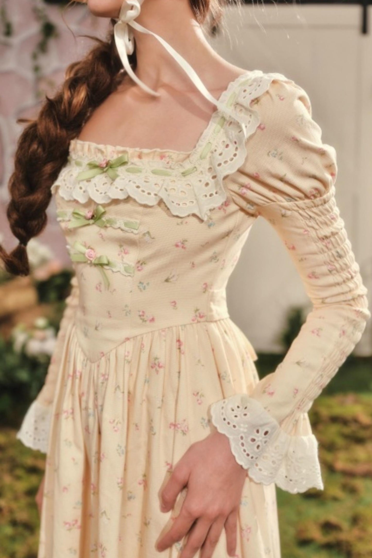 French Floral Pastoral Dress Set-Up