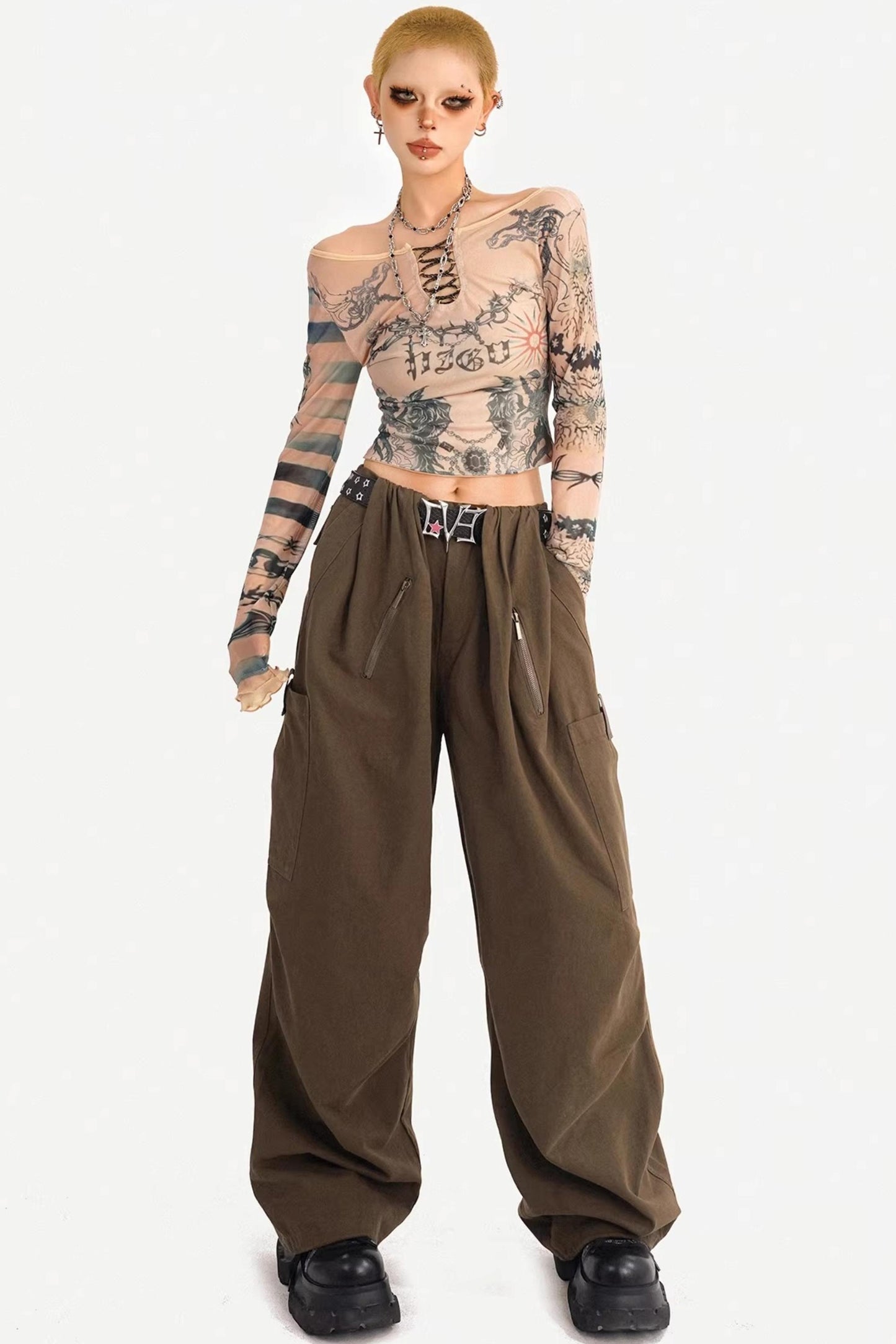 Loose Multi-Pocket Casual Pants