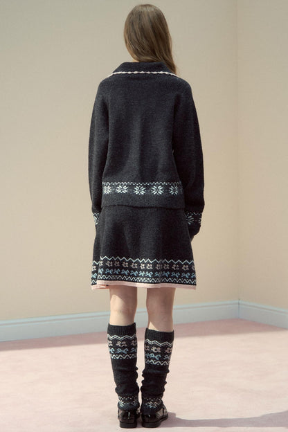 Sunset Fair Knitted Top & Skirt Set-Up