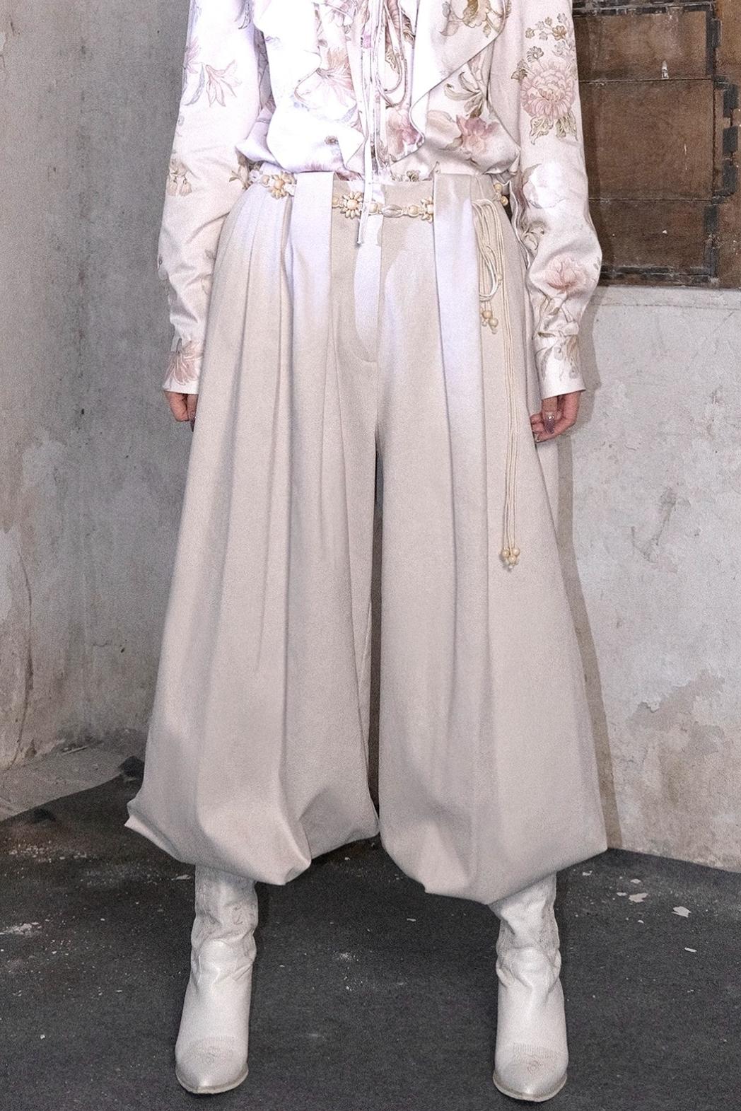 Tencel Pleated Wide-Leg Pants