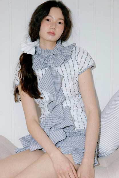 Ruffle Asymmetrical Skirt Set-Up