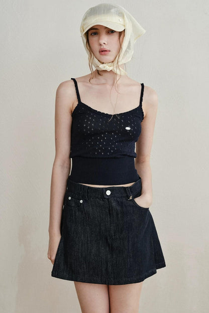 Retro Lace Knitted Vest