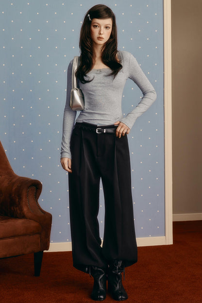 Long Sleeve Lace T-Shirt