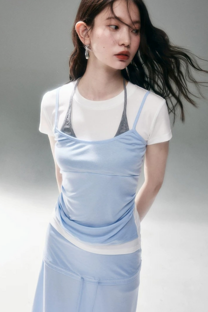 텐셀 레이어드 캐미솔 셋업