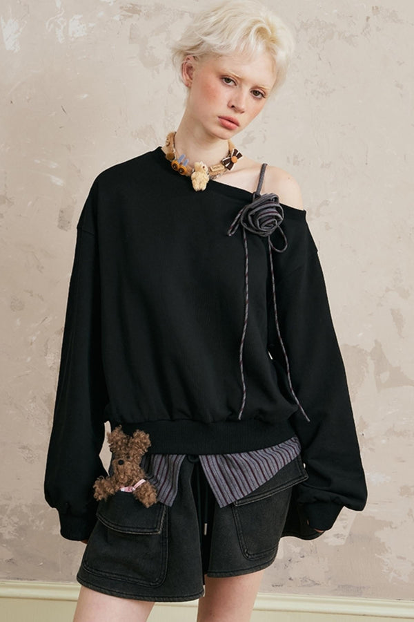 Casual Long-Sleeve Sweat Top