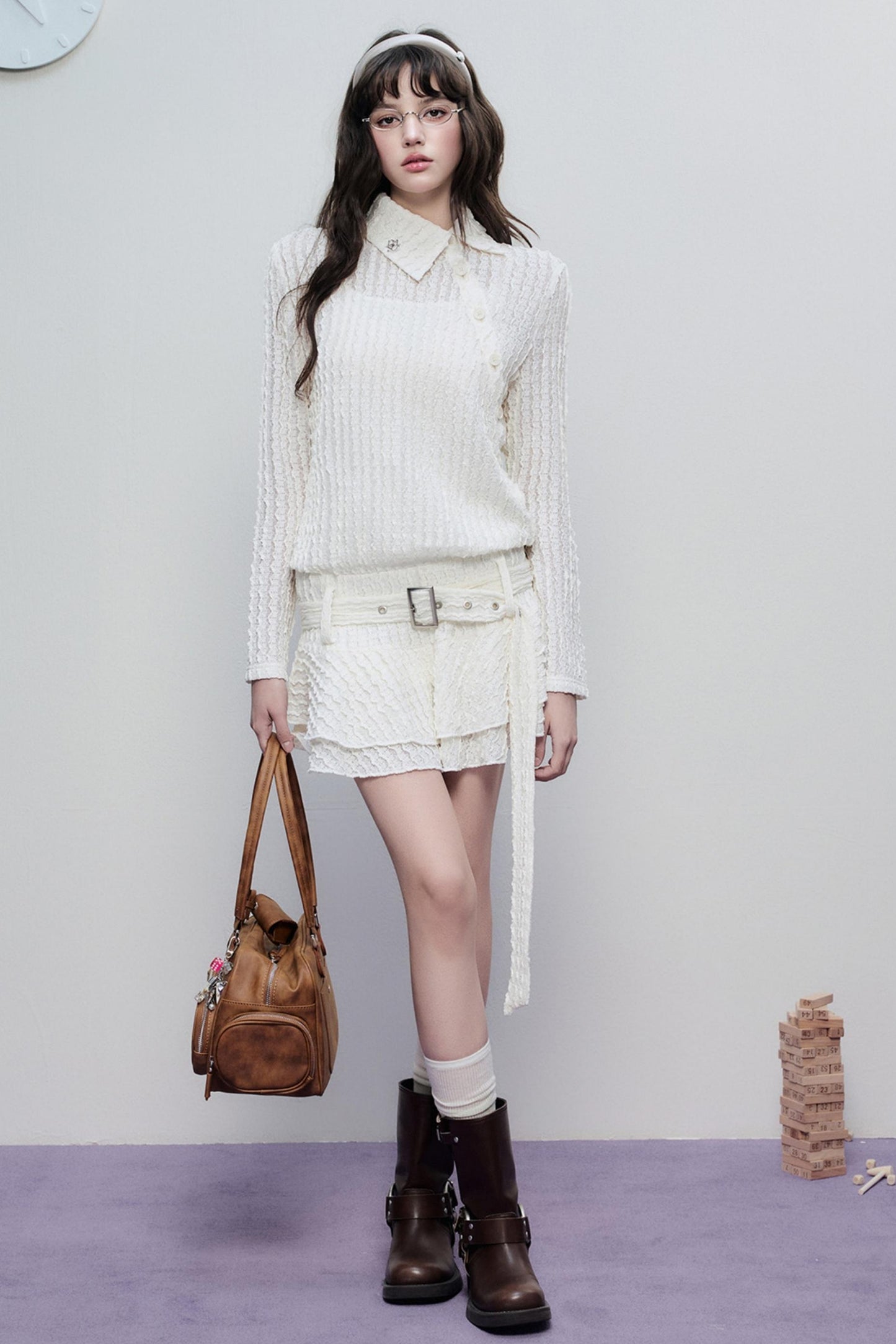 Hollow Lace Spring Halter Dress