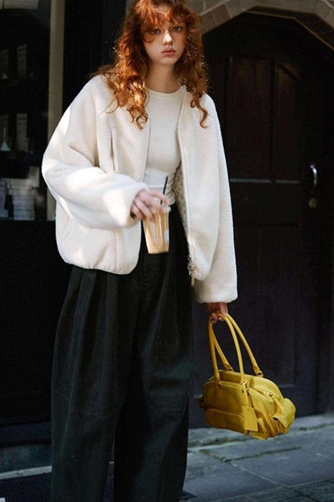 Lily Shadow Lambhair Coat