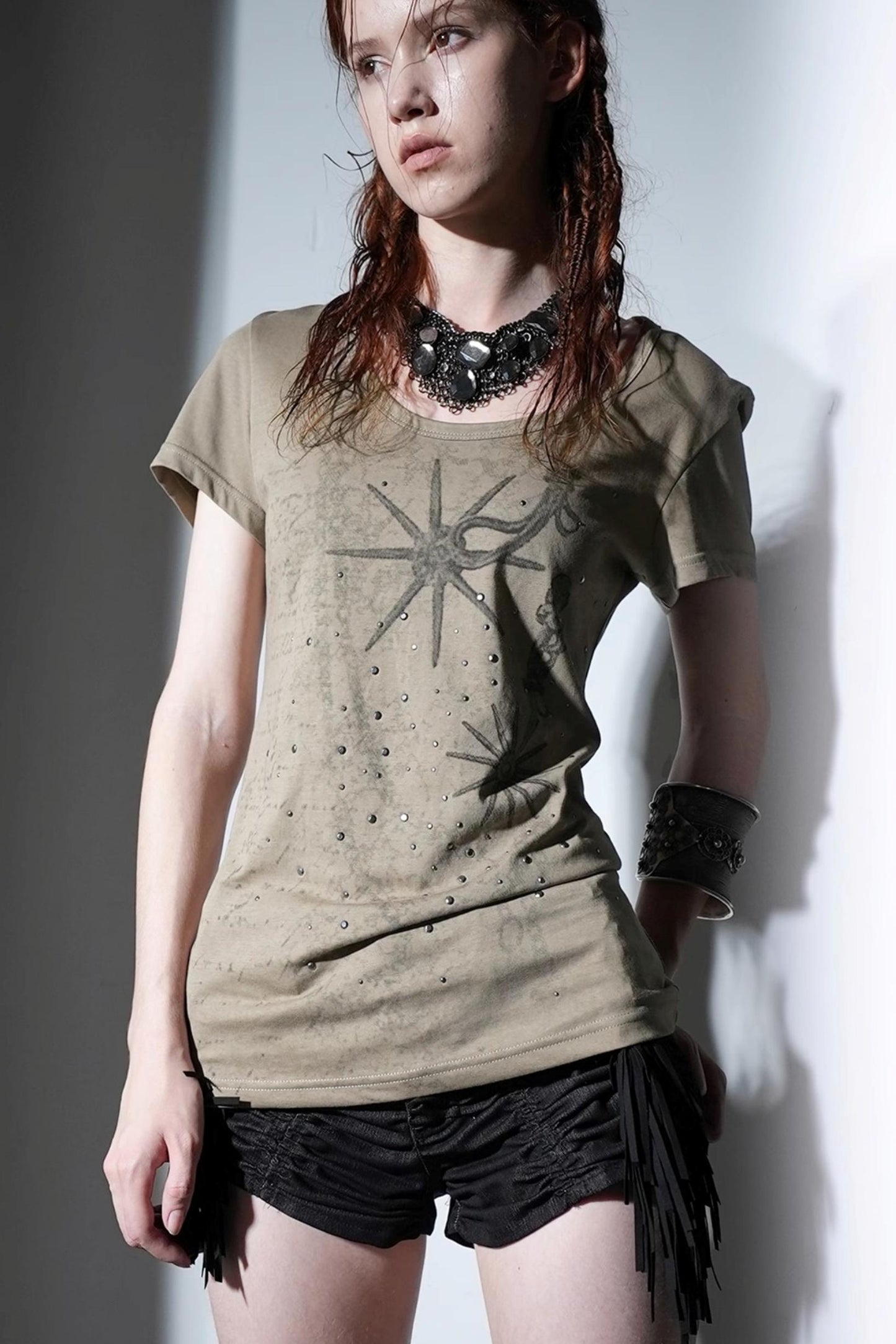 Western Rhinestone Basic Tee