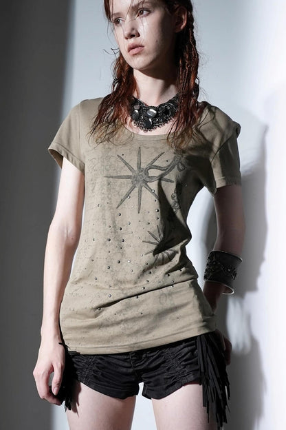 Western Rhinestone Basic Tee