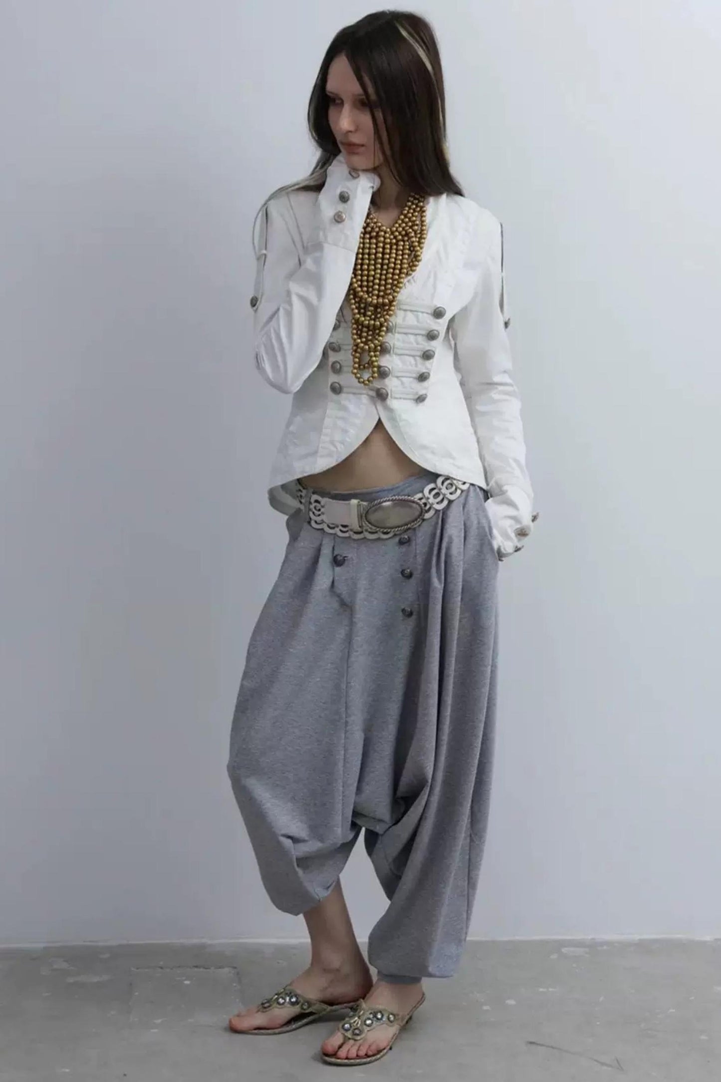 Retro Knit Harem Pants