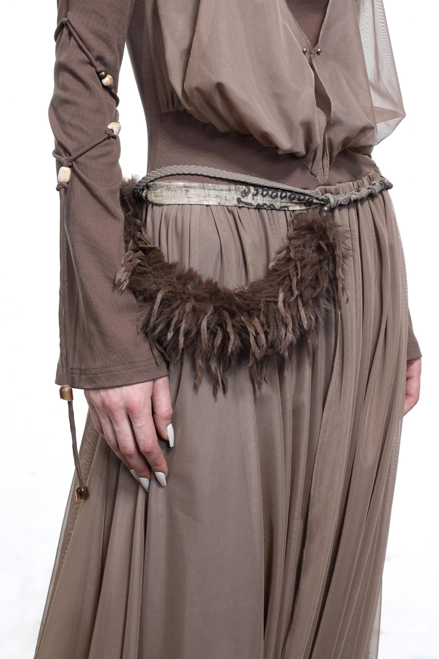 Patchwork Fur Waist Chain