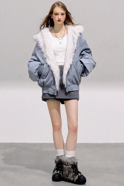 Texture Thickened Plush Jacket